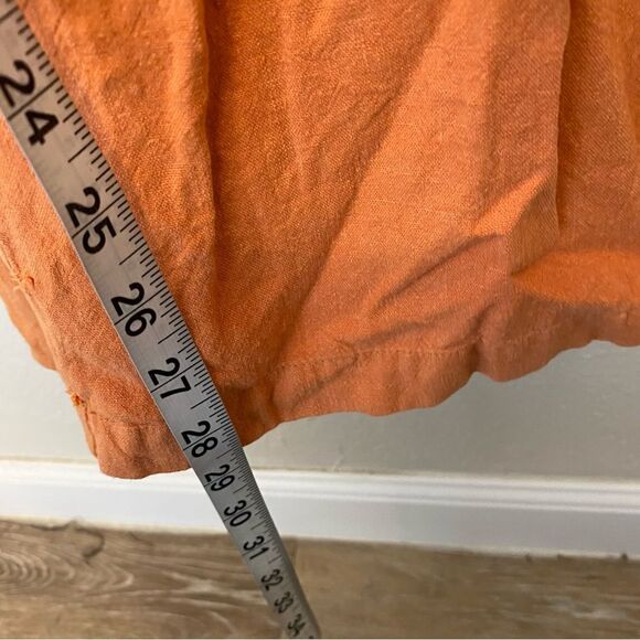 Sisstr Evolution Dessi linen lagenlook boho jumpsuit overalls wide leg orange L - Picture 10 of 14